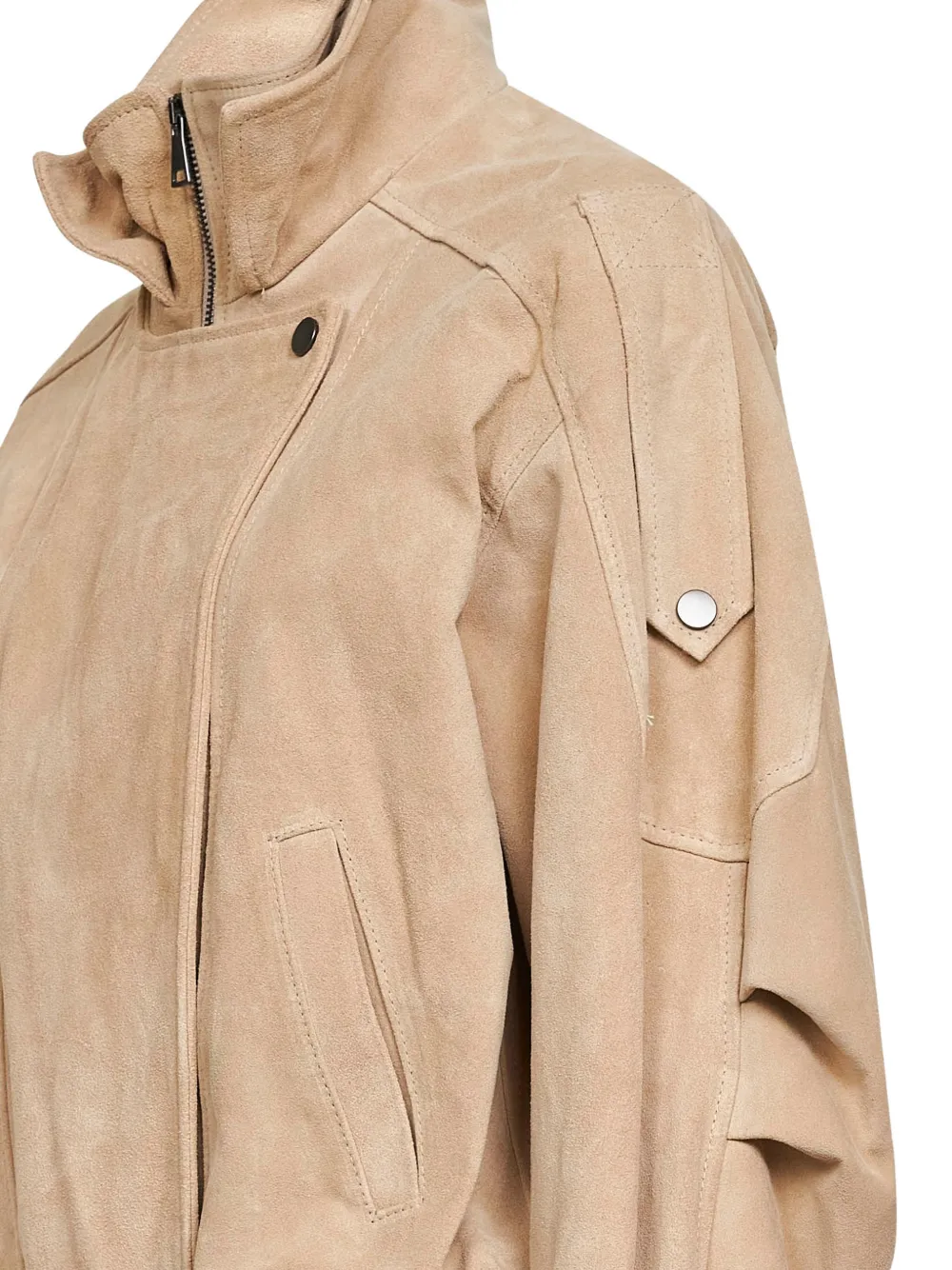 Blanca Vita Suède jack met ceintuur Beige