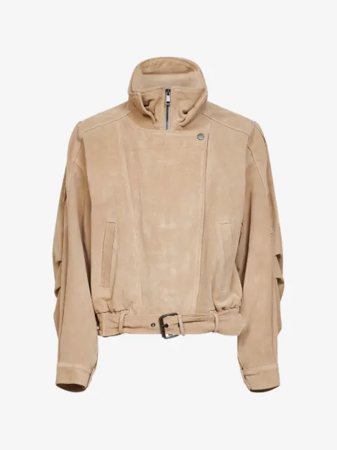 Blanca Vita belted suede jacket