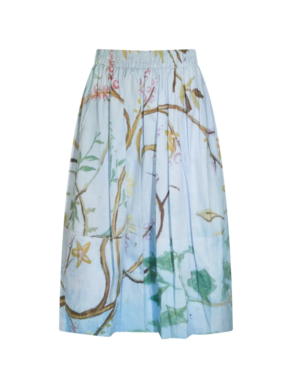 TALKING WALLS floral-print midi skirt - Blu