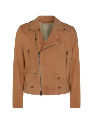 Salvatore Santoro Leather Biker Jacket | Brown | FARFETCH IN