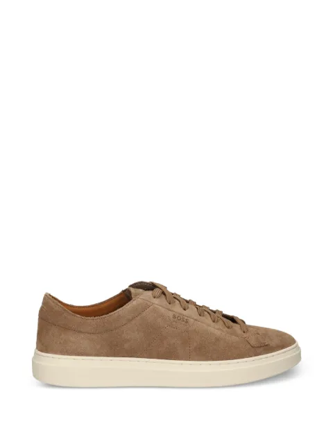 BOSS suede lace-up sneakers
