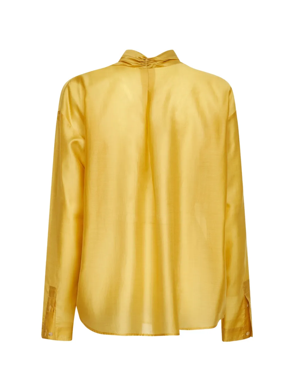 Blanca Vita Blouse met geplooide achterkant en zak Geel