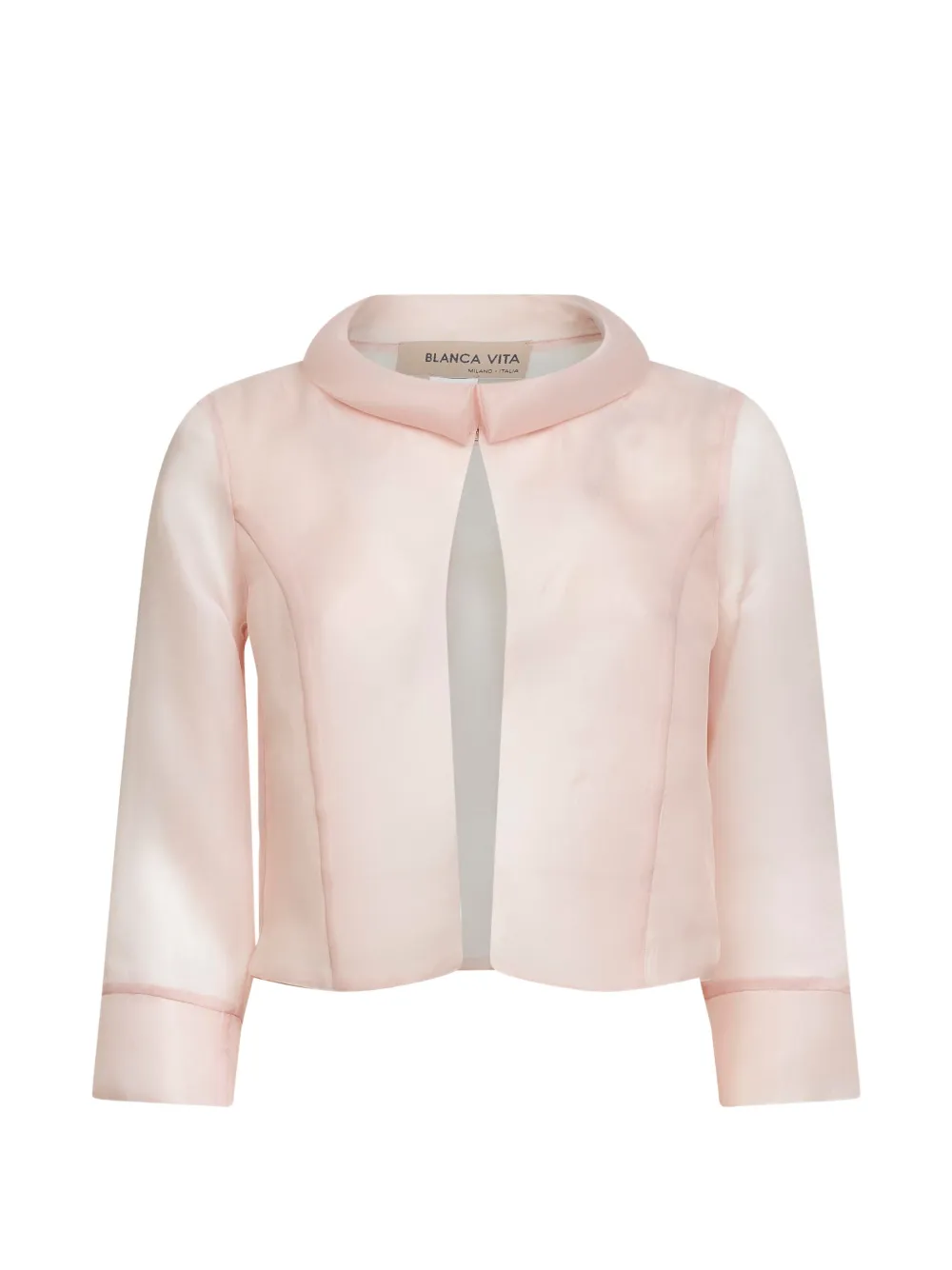 Blanca Vita Bainka funnel-neck three-quarter sleeve jacket - Rosa
