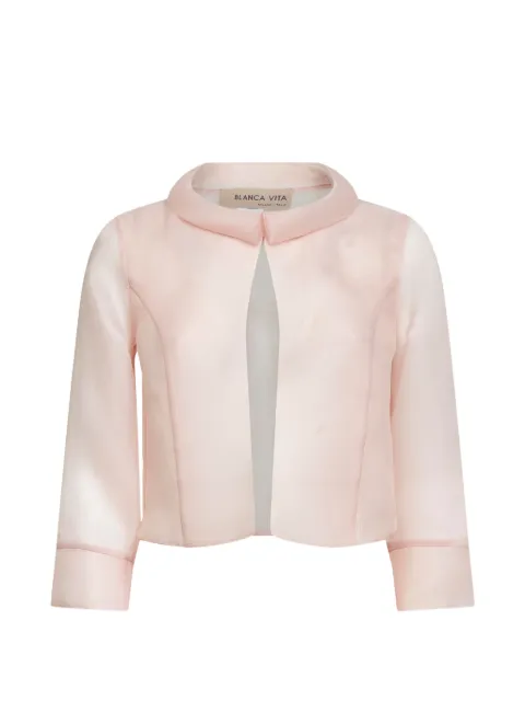 Blanca Vita Bainka funnel-neck three-quarter sleeve jacket