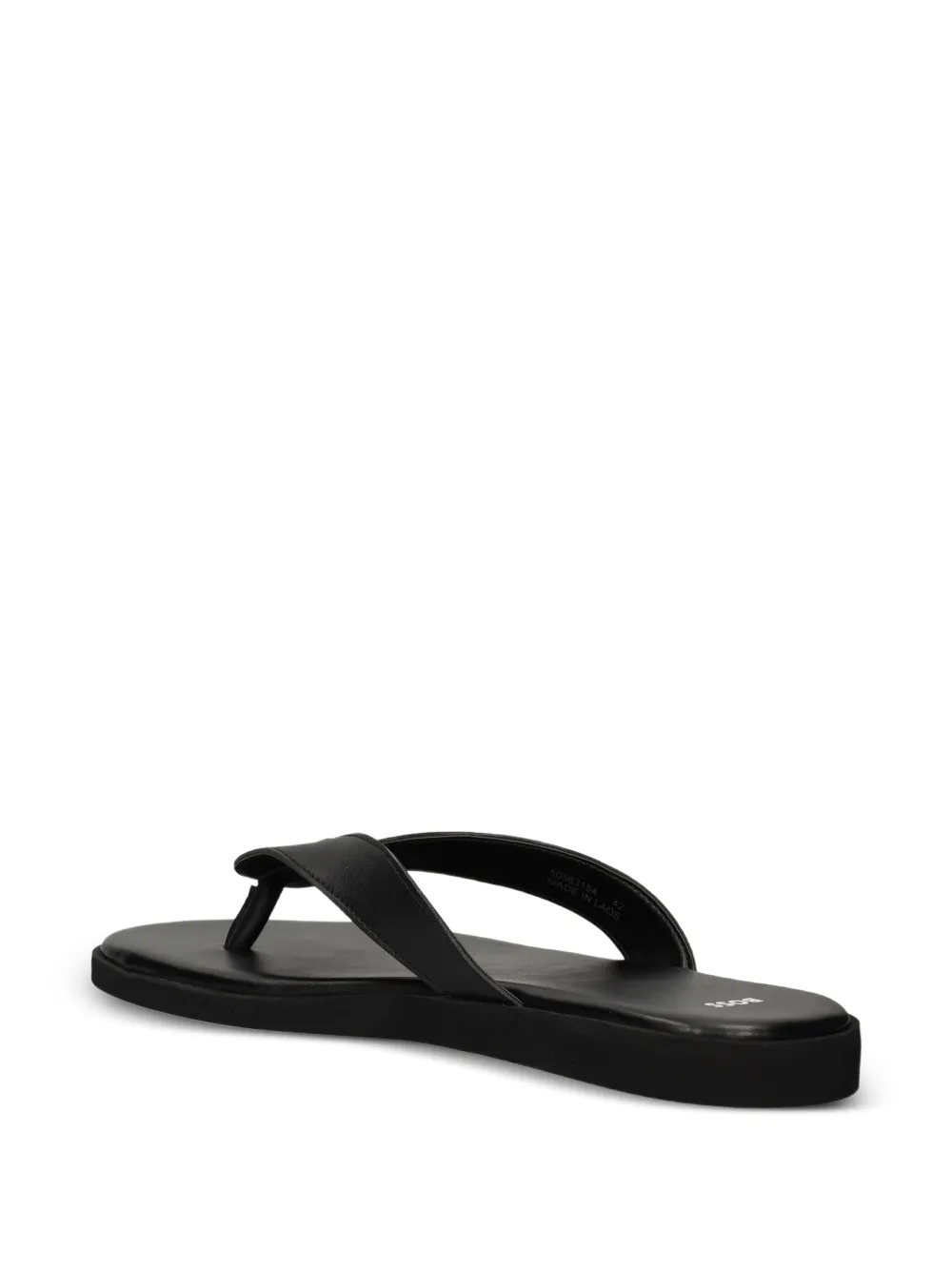 BOSS logo-em ed thong sandals Zwart