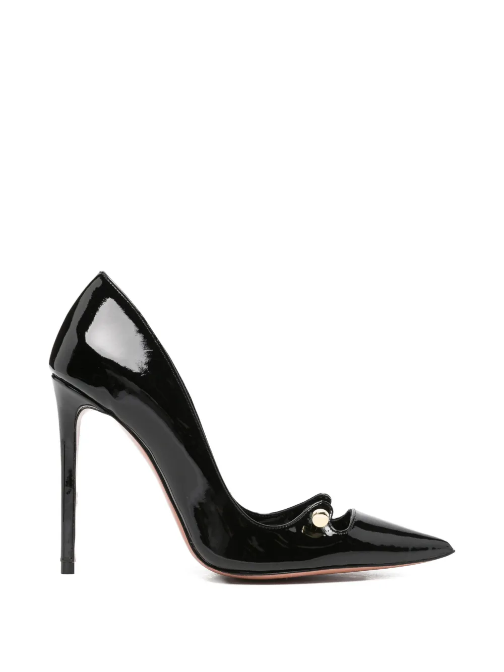 HARDOT patent-leather pointed-toe pumps - Black