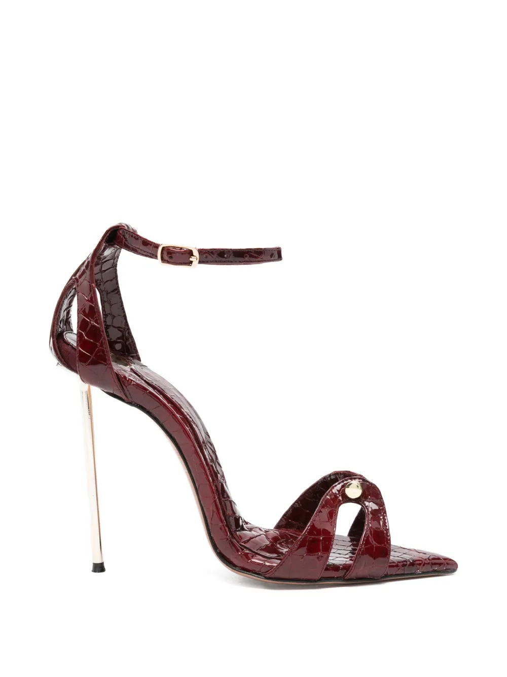 HARDOT croc-effect pointed-toe sandals - Red