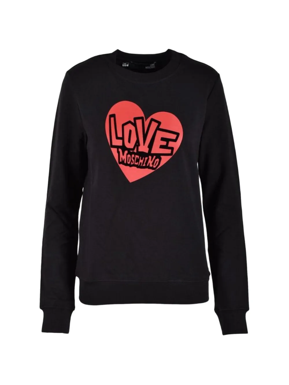 Love Moschino heart-motif logo-print sweater - Nero