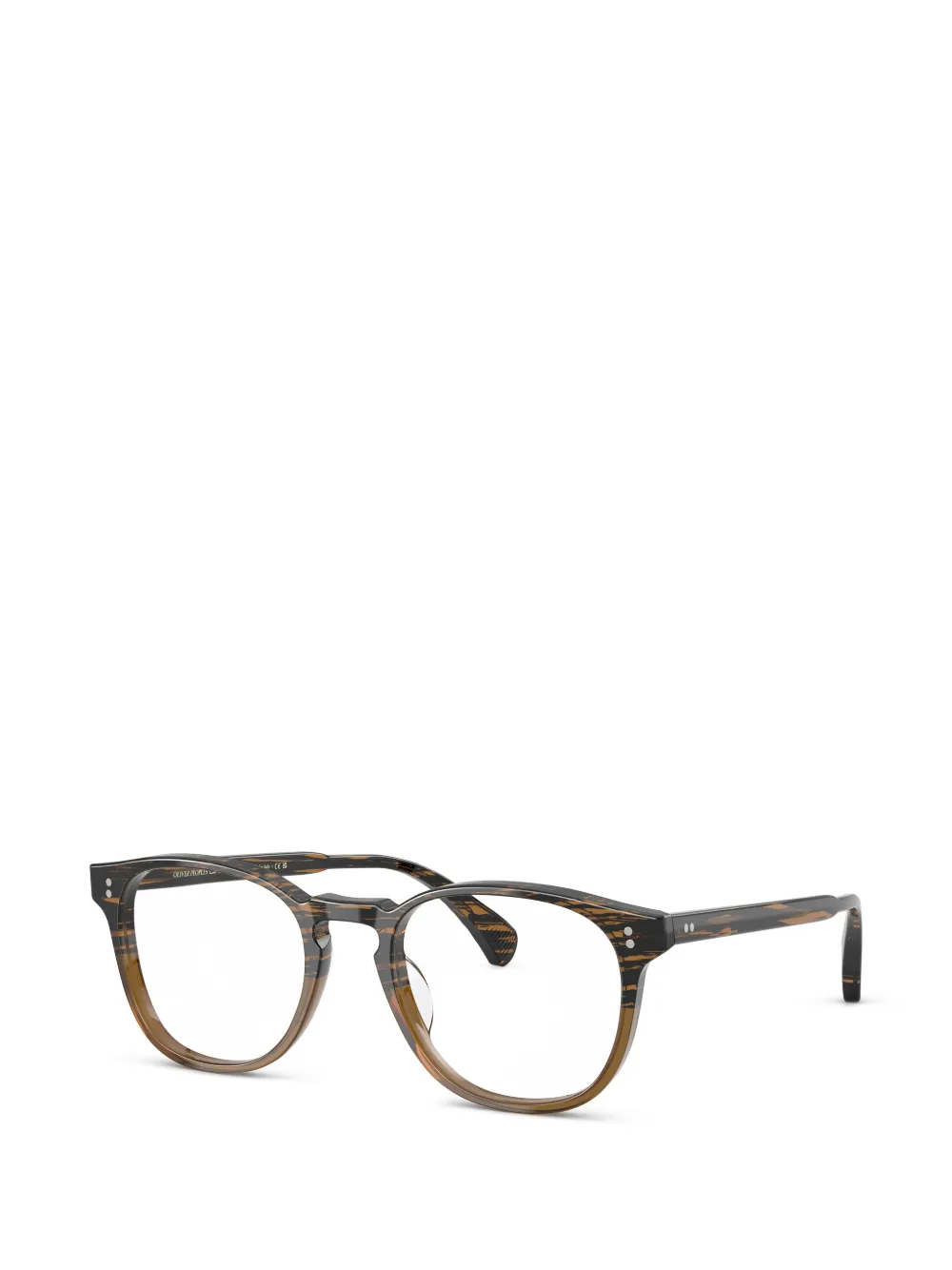 Oliver Peoples Finley Esq. zonnebril met rond montuur Bruin
