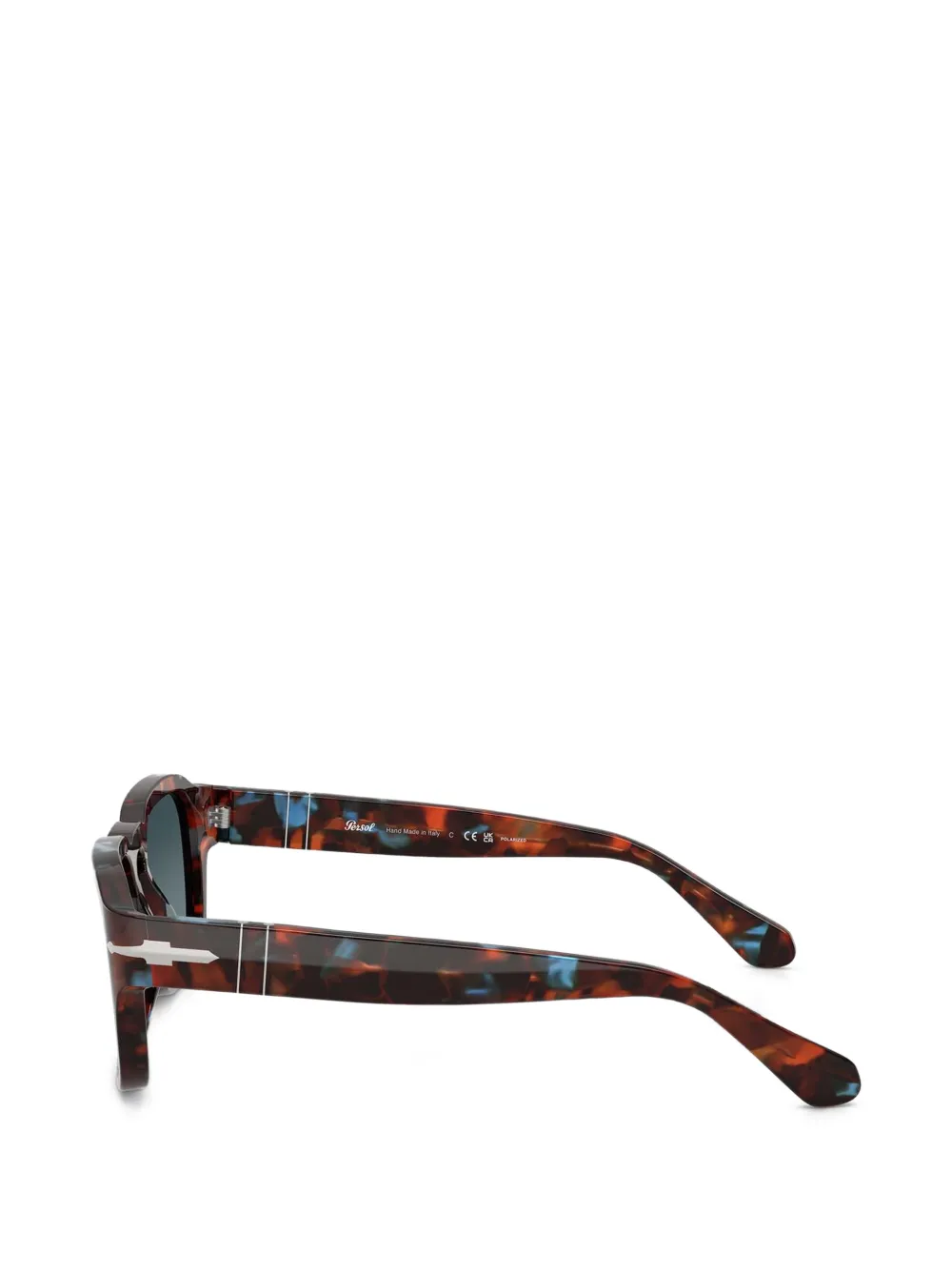 Persol Zonnebril met rechthoekig montuur Bruin