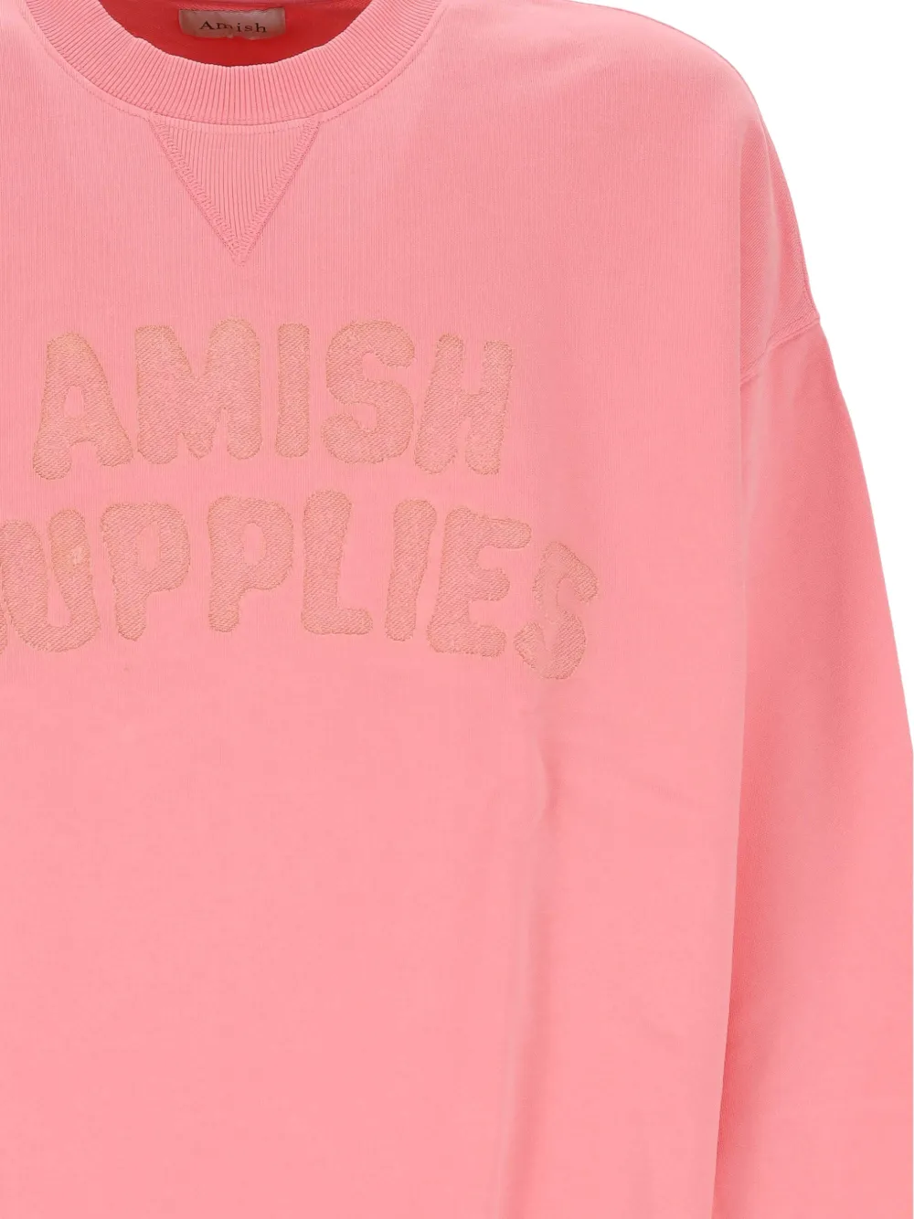 AMISH Sweater met geborduurd logo Roze