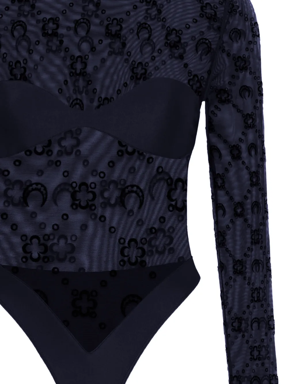 Marine Serre Moonogram mesh body Zwart