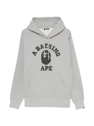 BAPE BLACK By *A BATHING APE® logo-print Drawstring Hoodie | Grey