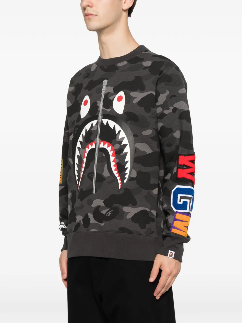 BAPE BLACK by *A BATHING APE Sweater met camouflageprint Zwart