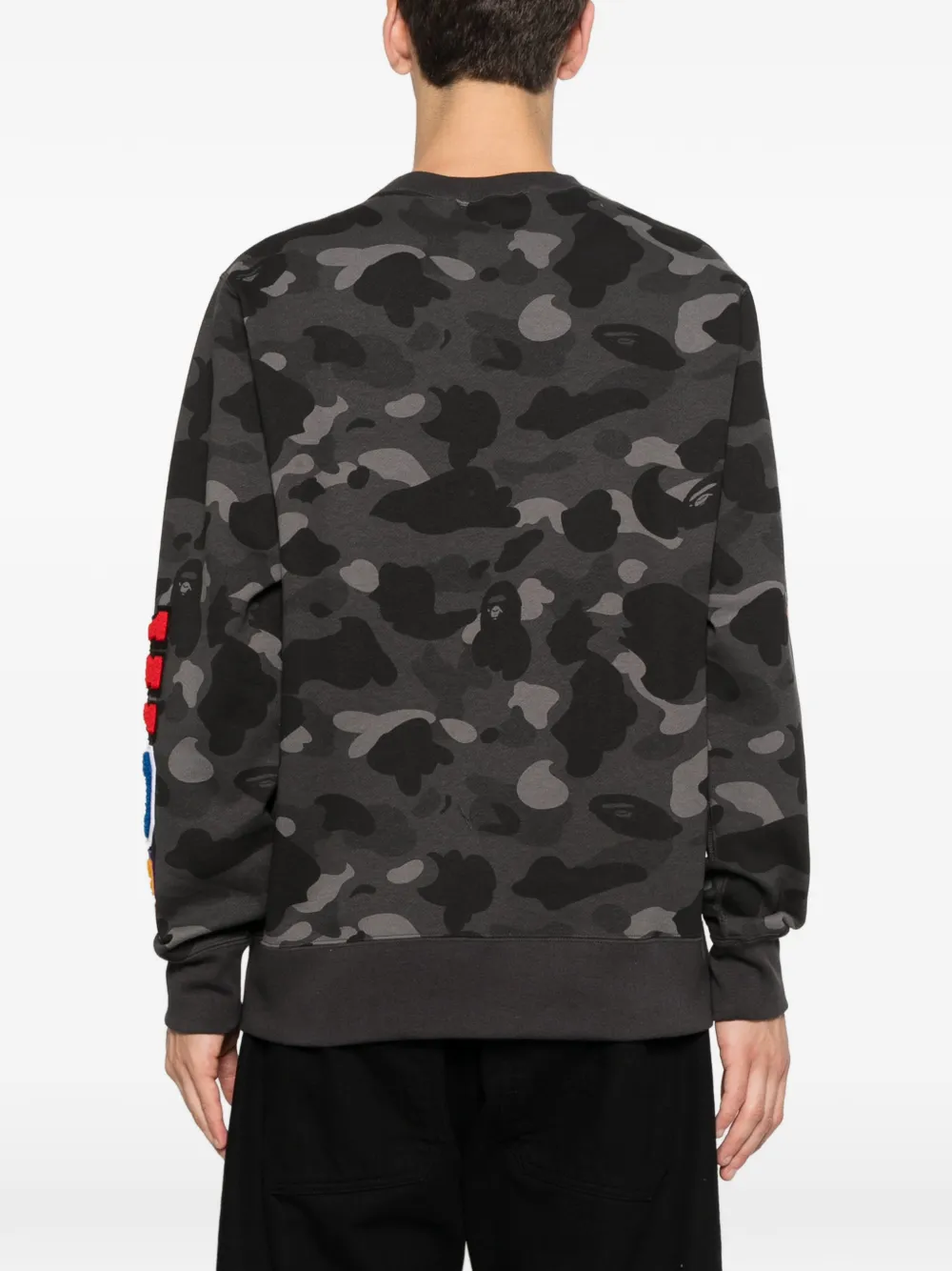 BAPE BLACK by *A BATHING APE Sweater met camouflageprint Zwart