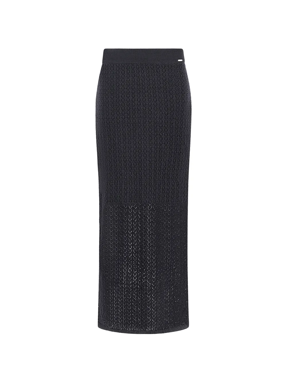 Paul & Shark open-stitch knit maxi skirt - Nero