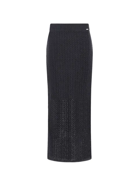 Paul & Shark open-stitch knit maxi skirt