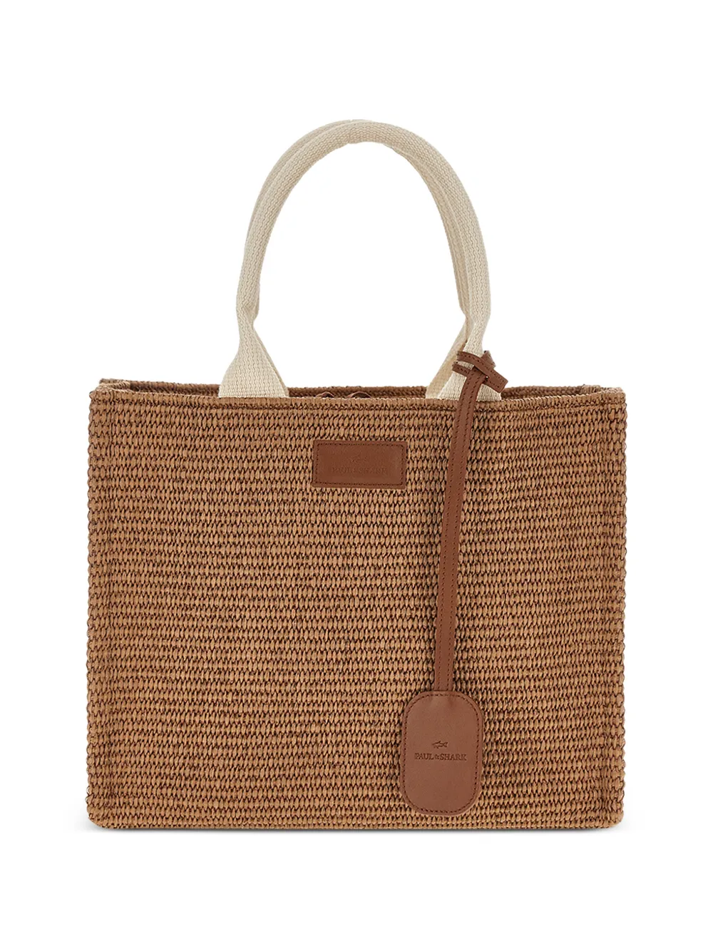 Paul & Shark woven-raffia tote bag - Marrone