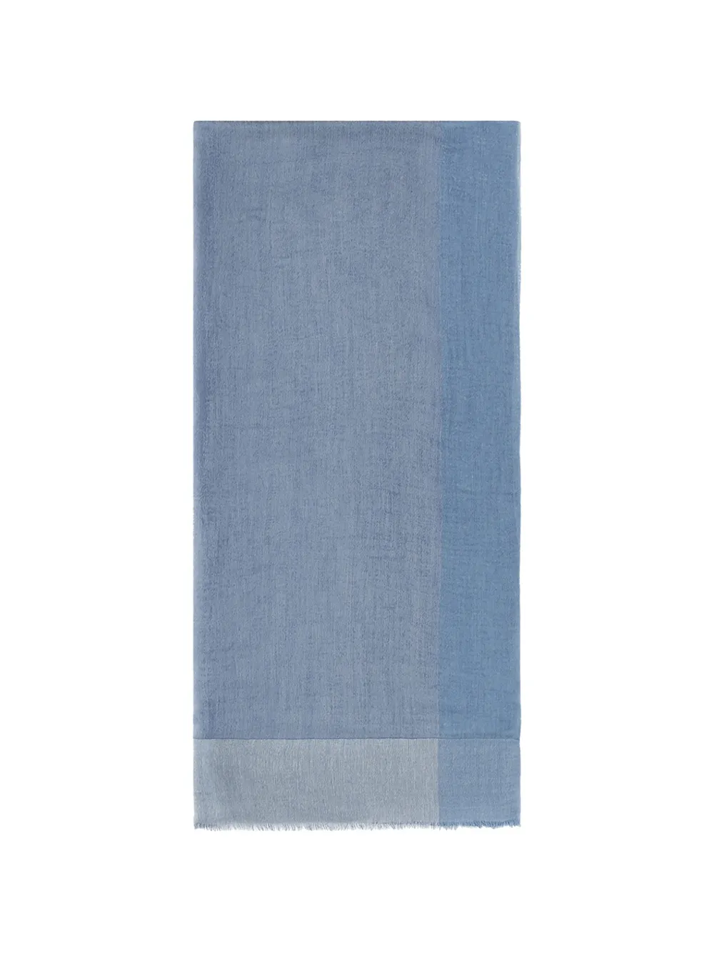 Paul & Shark colour-block frayed scarf - Blau