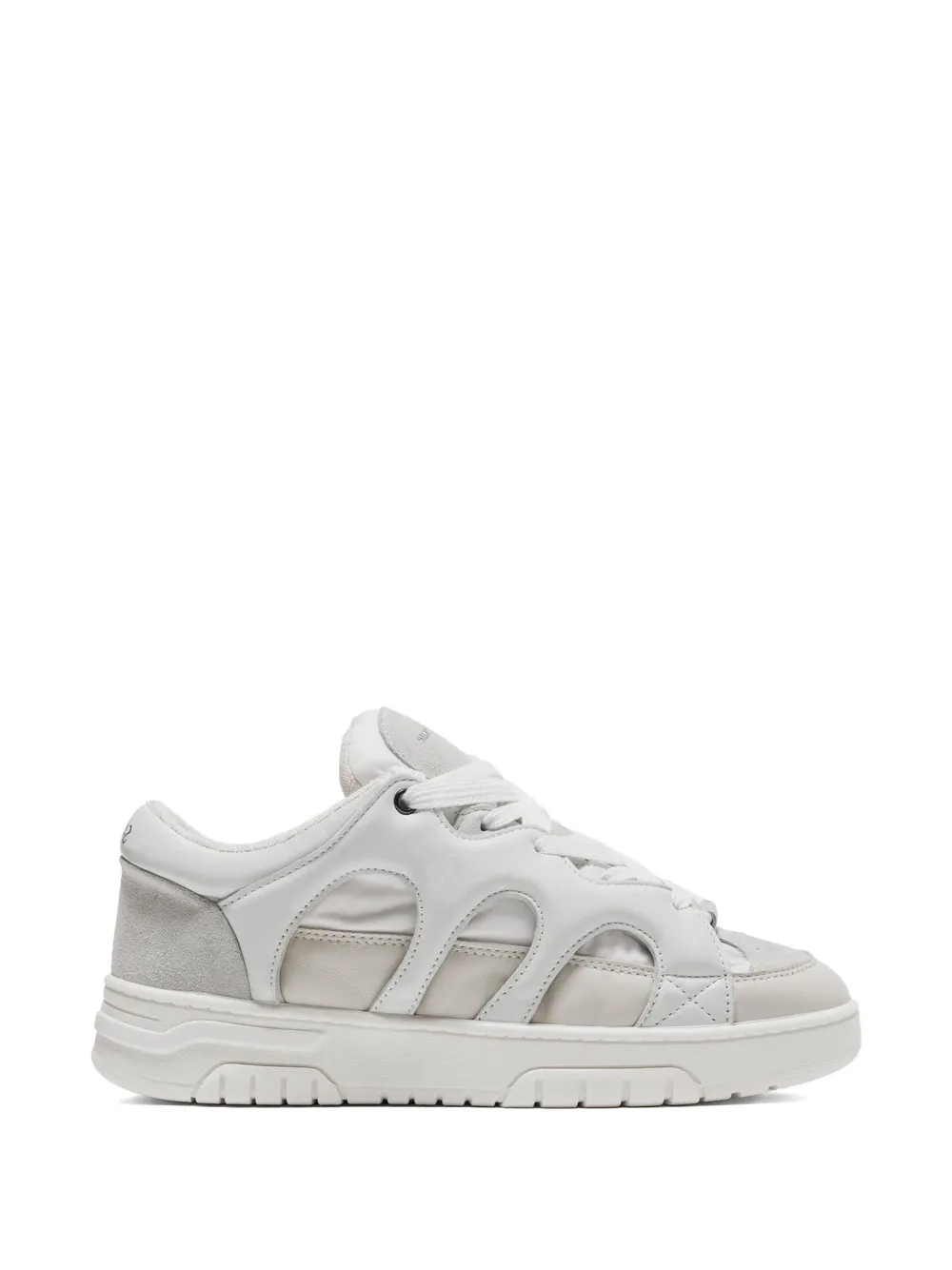 Paura panelled cut-out sneakers - Bianco
