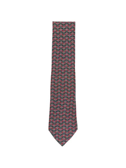 Hermès Pre-Owned 2000s geometric-print silk tie
