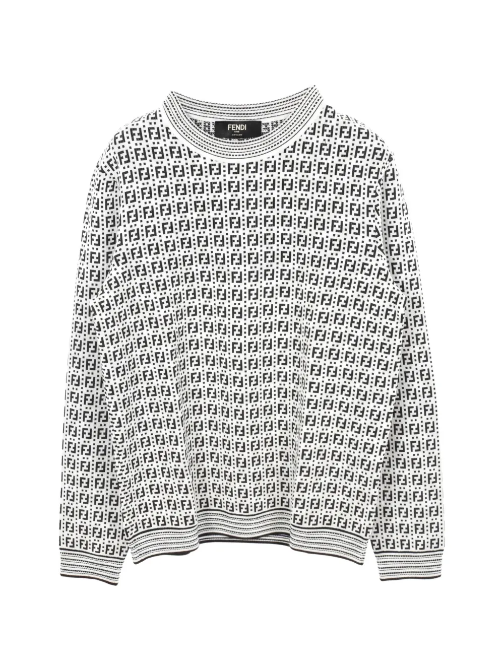 Fendi Pre-Owned Maglione con motivo FF anni 2010 - Bianco