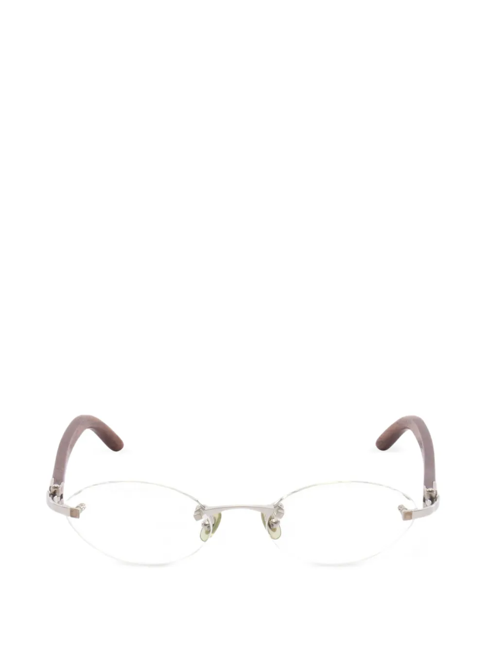 Cartier 2000s rimless wood glasses - Silber