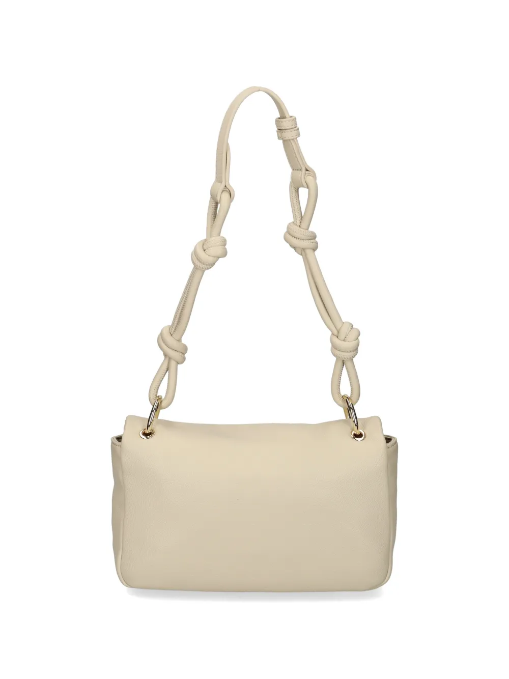 Love Moschino Geknoopte schoudertas met logoplakkaat Beige