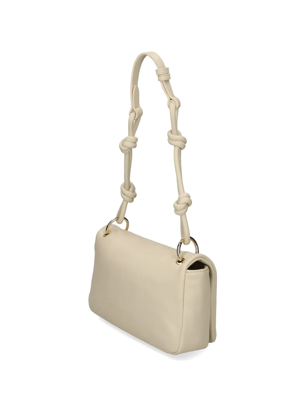 Love Moschino Geknoopte schoudertas met logoplakkaat Beige
