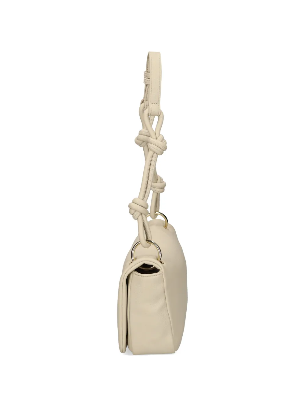 Love Moschino Geknoopte schoudertas met logoplakkaat Beige