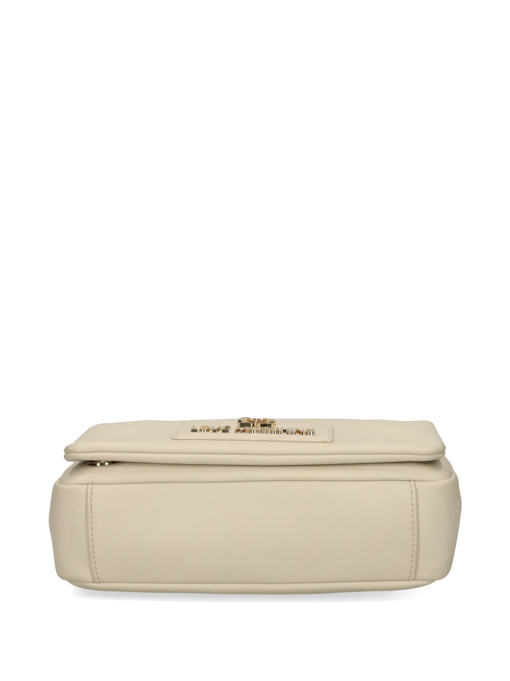 Love Moschino Geknoopte schoudertas met logoplakkaat Beige