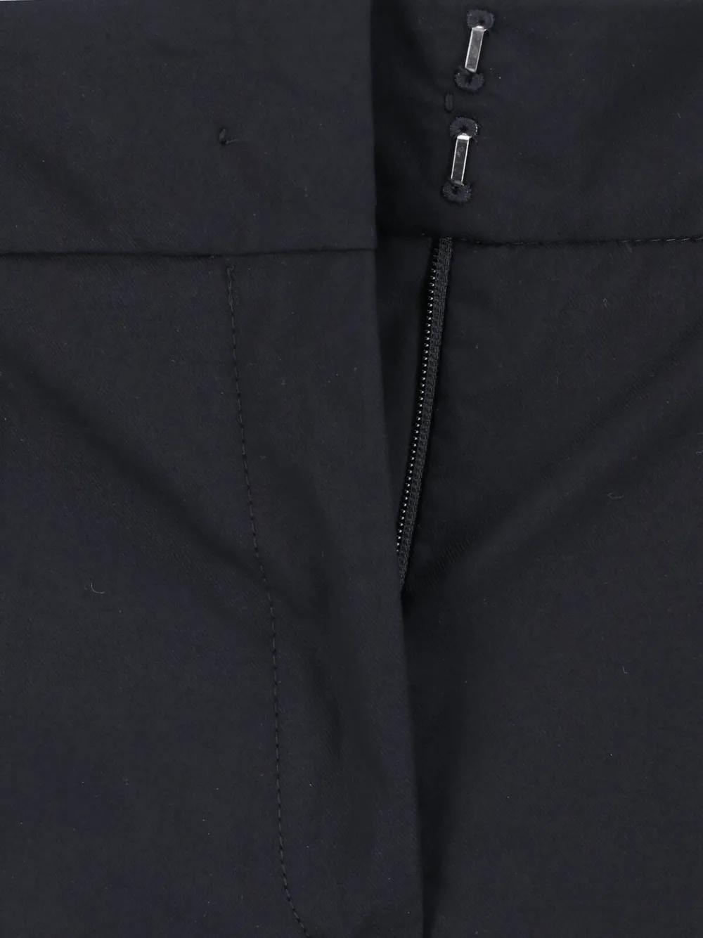 Incotex Geplooide broek met omslag Zwart