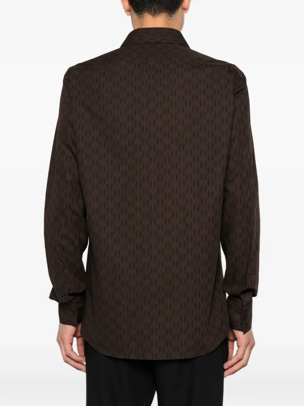 Karl Lagerfeld Overhemd met monogramprint Bruin