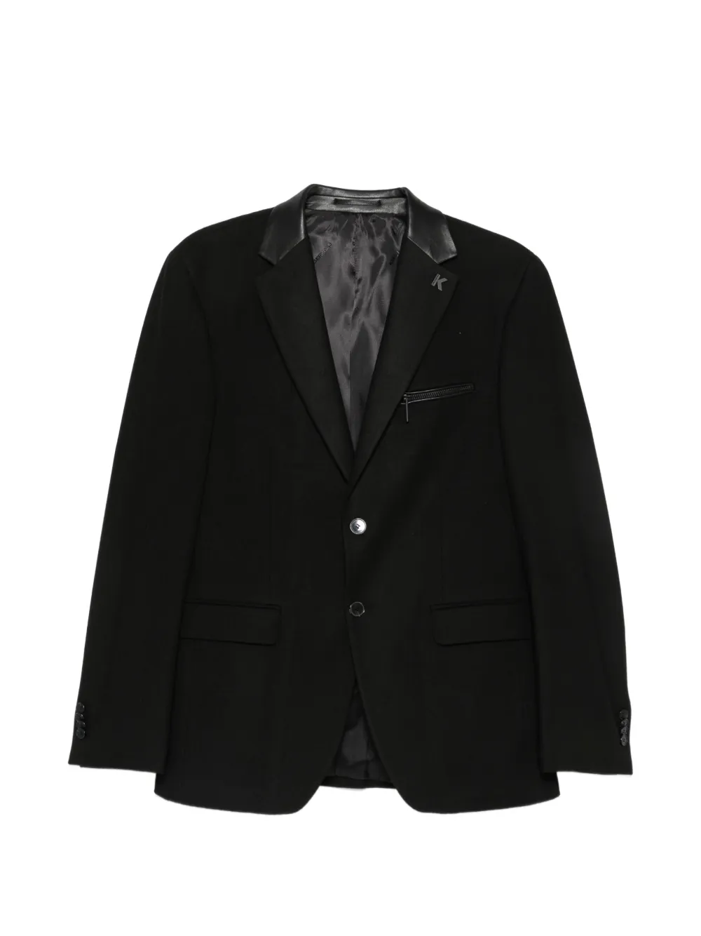 Karl Lagerfeld Crest button-fastening blazer - Nero