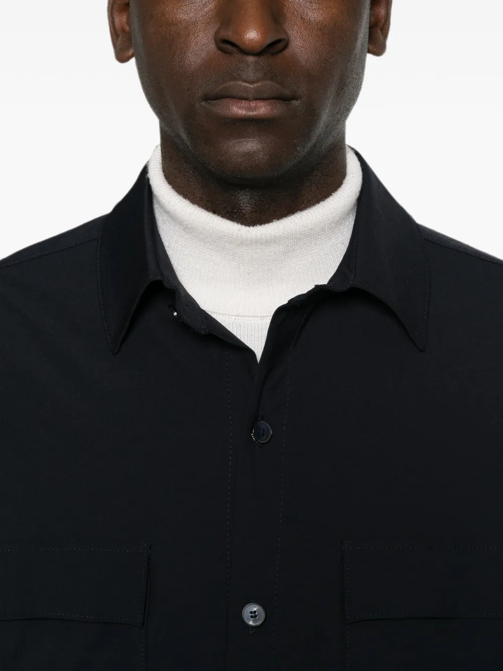 Karl Lagerfeld Overhemd met borstzak Blauw