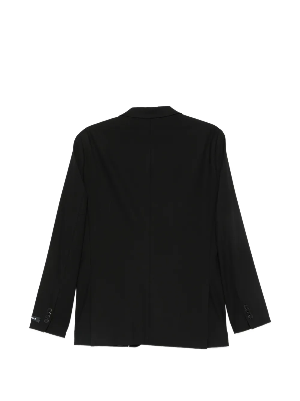 Karl Lagerfeld Tale blazer met enkele rij knopen en contrasterende afwerking Zwart