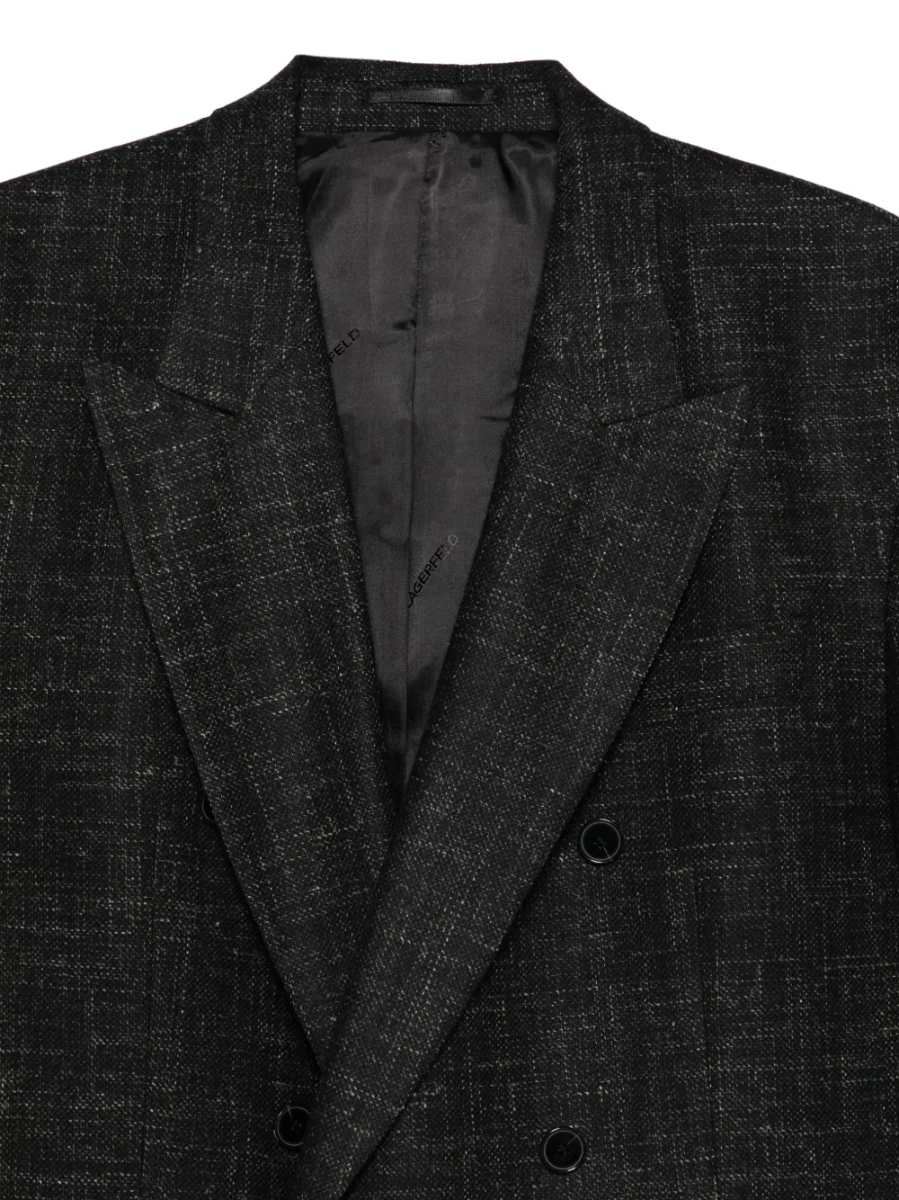 Karl Lagerfeld Soul blazer met dubbele rij knopen Zwart