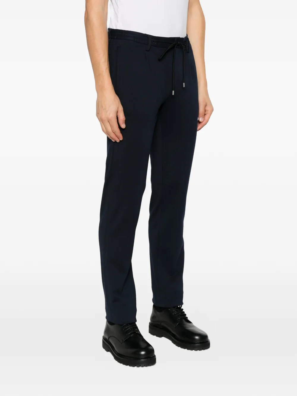 Karl Lagerfeld Chino met trekkoordtaille Blauw
