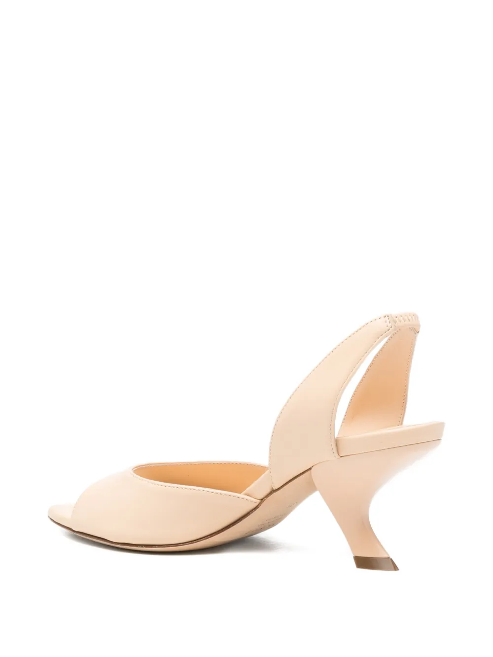 Vic Matie Slingback sandalen met open neus Beige