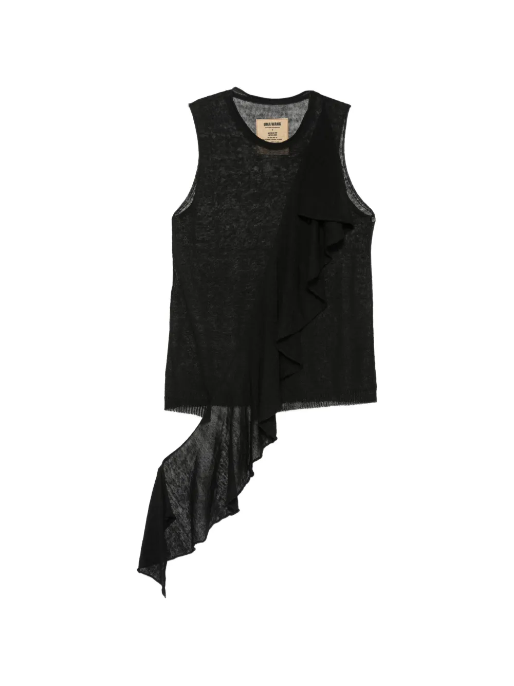 Uma Wang asymmetric-hem top - Nero