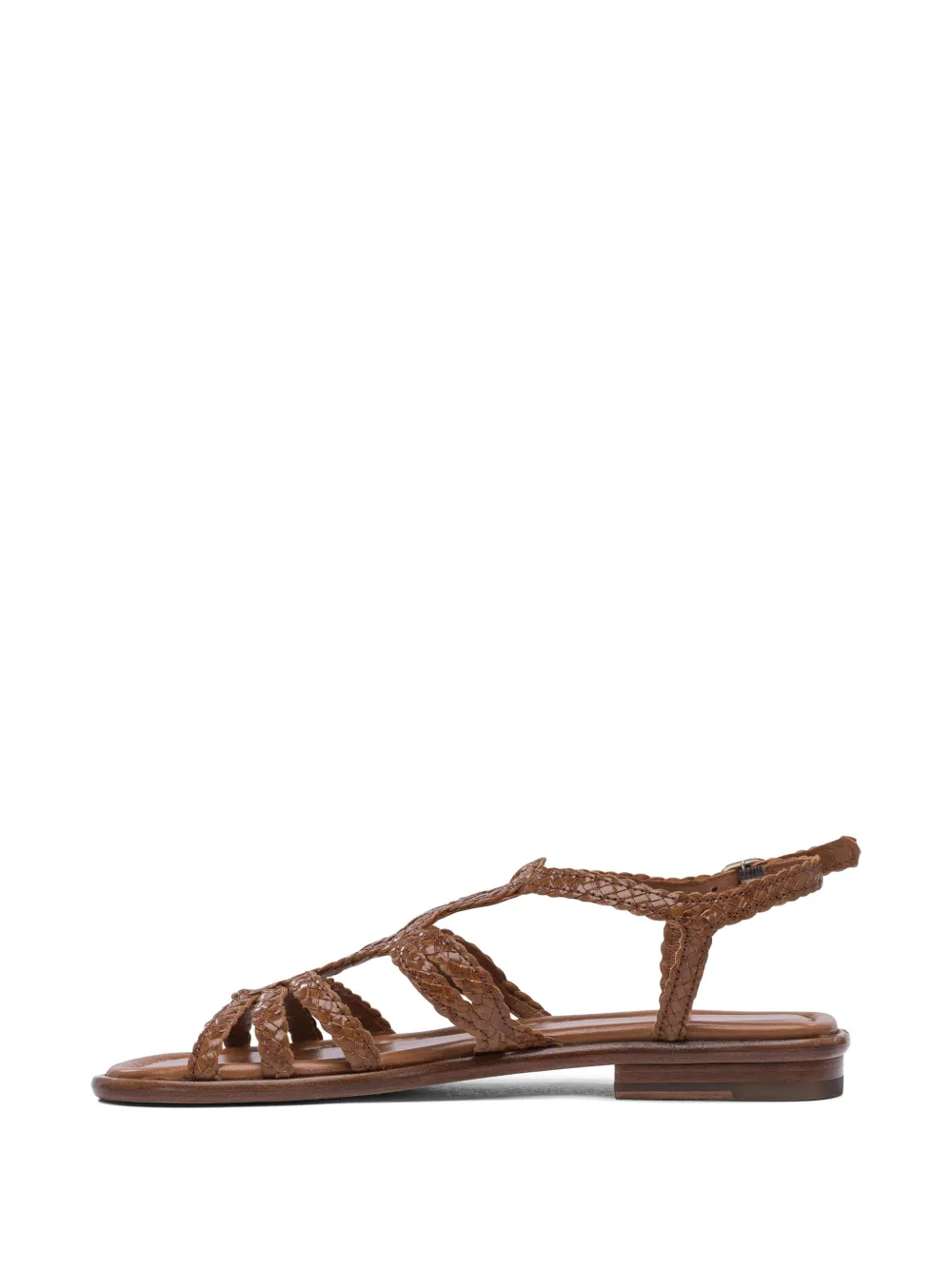 PONS QUINTANA Geweven leren sandalen Bruin