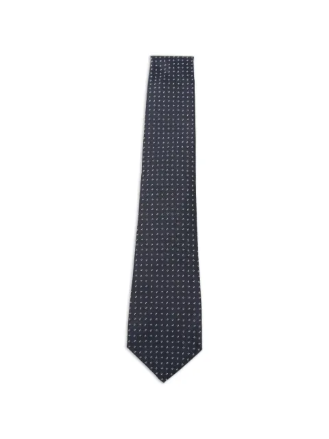 Kiton micro-pattern silk tie