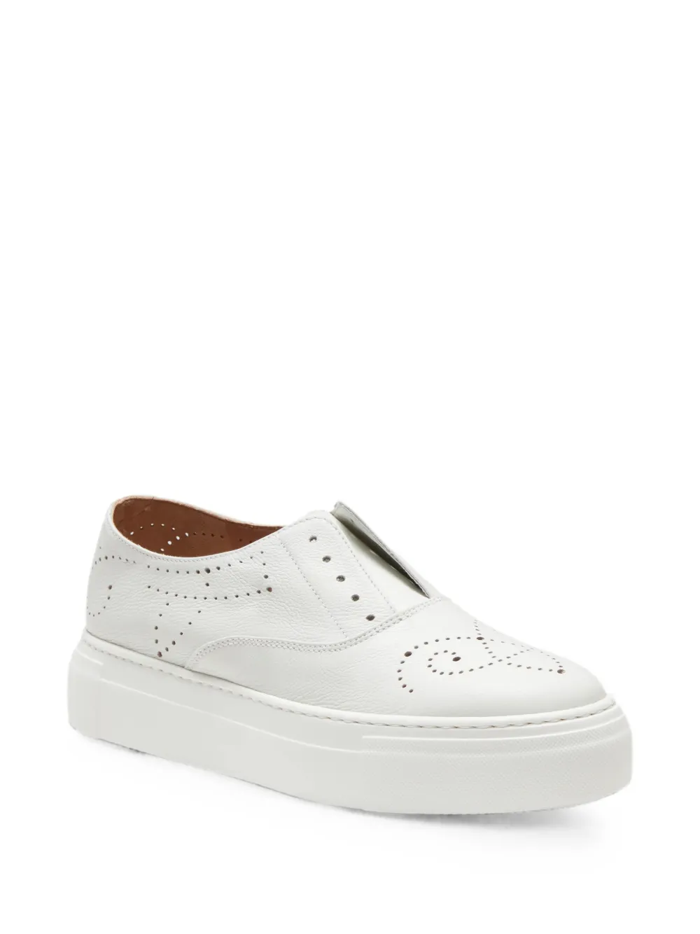 Fratelli Rossetti brogue-detail slip-on sneakers Wit
