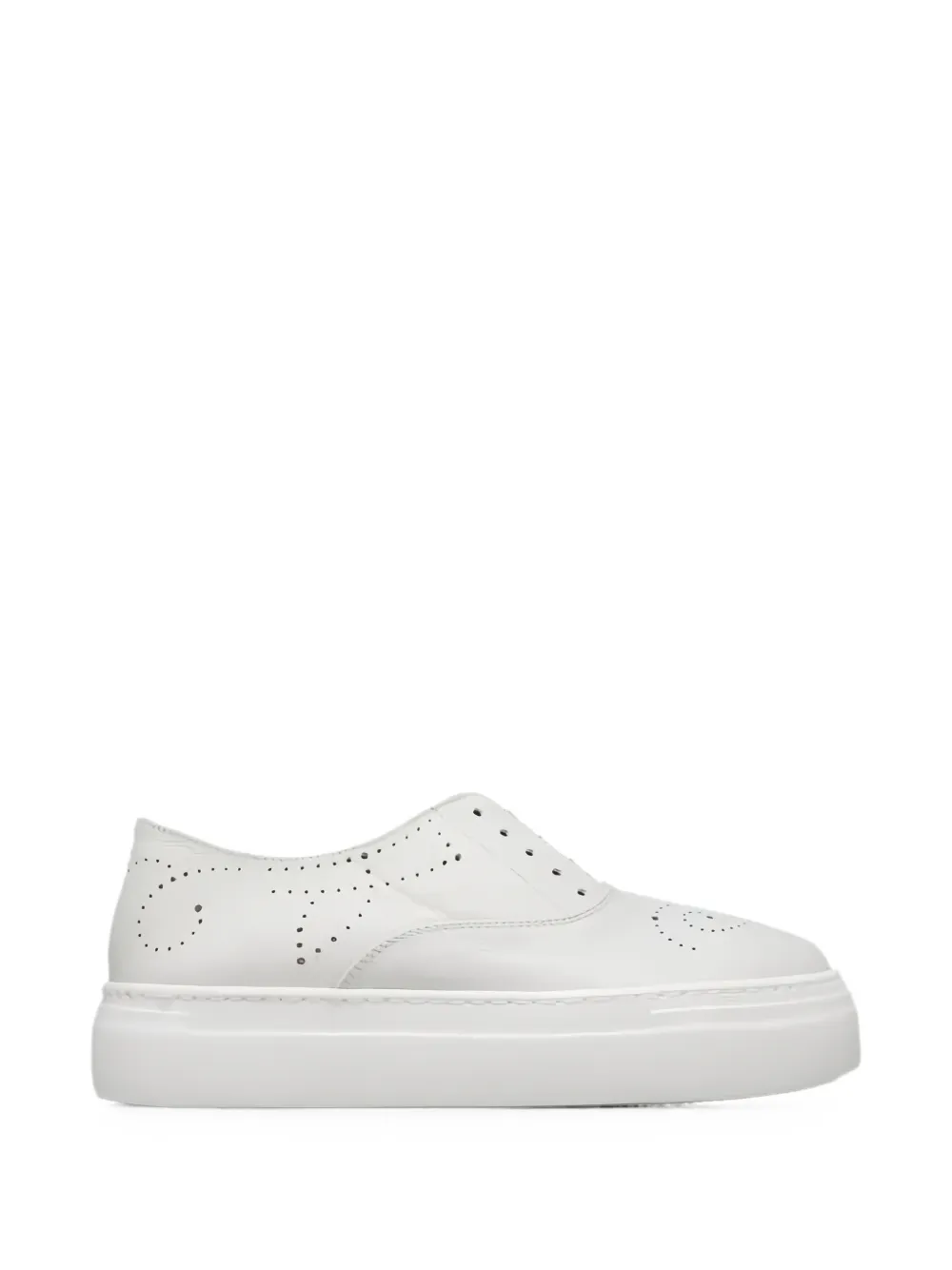 Fratelli Rossetti brogue-detail slip-on sneakers Wit