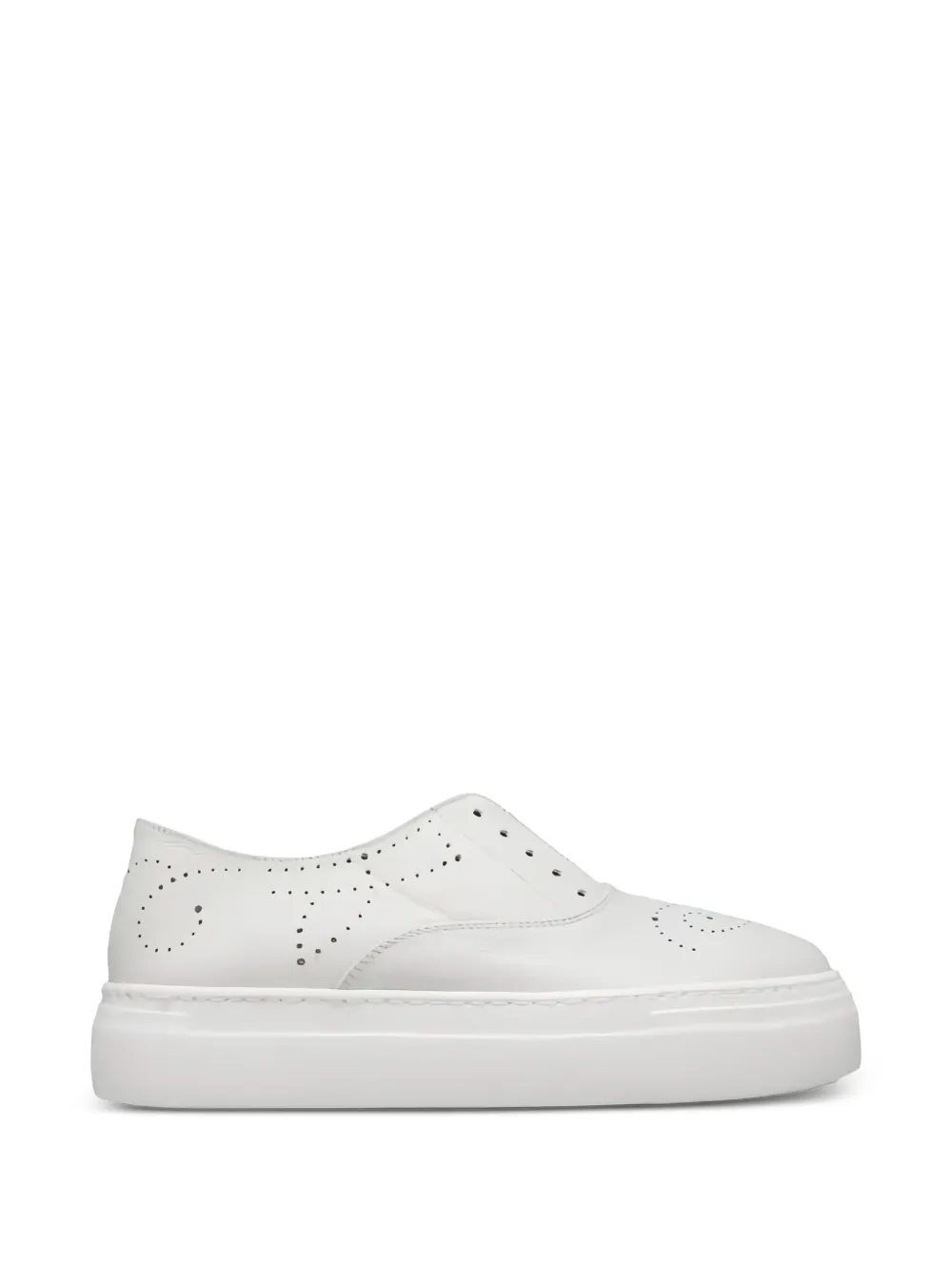Fratelli Rossetti brogue-detail slip-on sneakers - Weiß