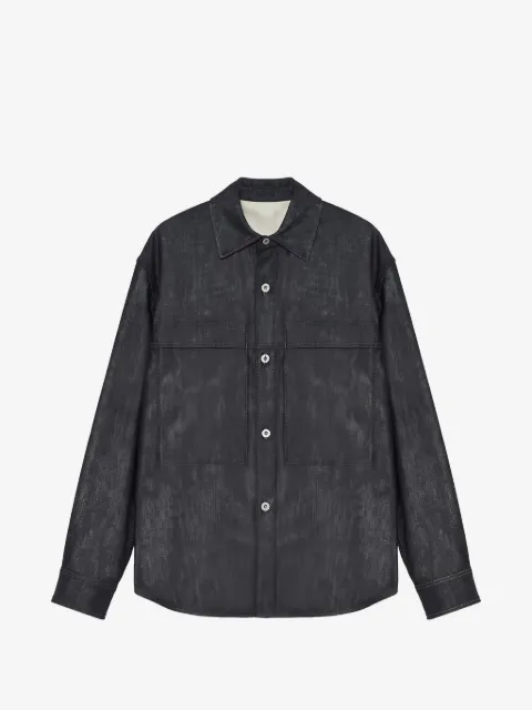 JIL SANDER+ camisa de mezclilla con costuras en contraste