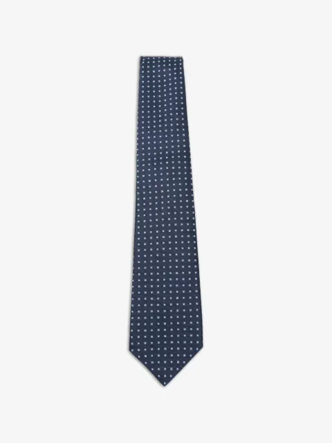 Kiton geometric-print silk tie