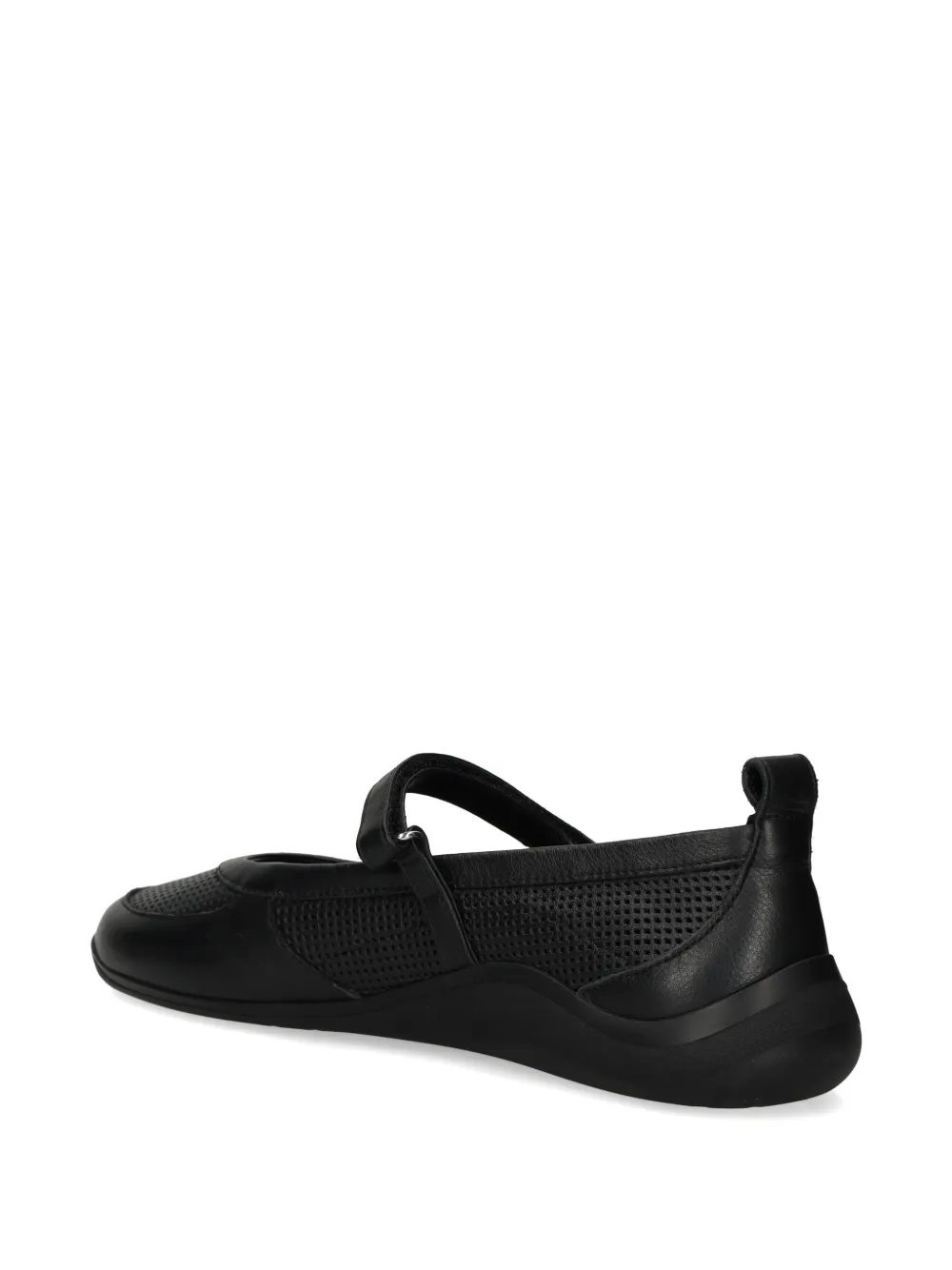Vic Matie perforated leather ballet flats Zwart