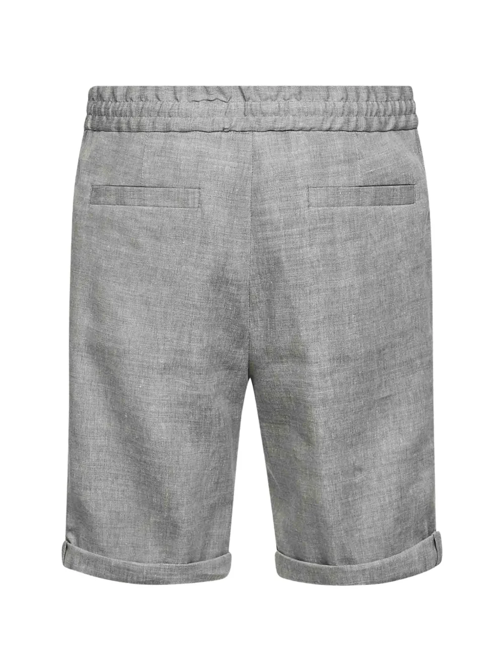 Brunello Cucinelli Shorts met plooien en chevron-patroon Grijs