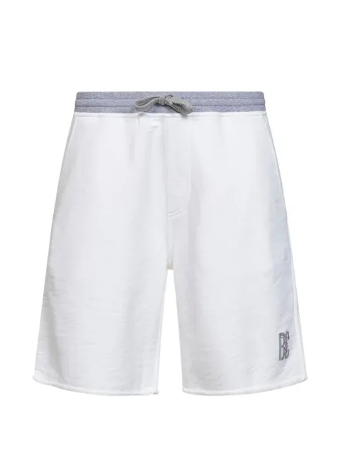 Brunello Cucinelli logo-print raw-hem shorts